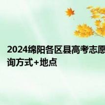 2024绵阳各区县高考志愿填报咨询方式+地点