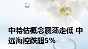 中特估概念震荡走低 中远海控跌超5%