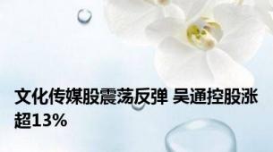 文化传媒股震荡反弹 吴通控股涨超13%