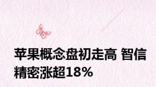 苹果概念盘初走高 智信精密涨超18%