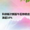 科创板次新股午后持续走强 多股涨超10%