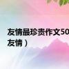 友情最珍贵作文500字（友情）