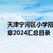 天津宁河区小学招生简章2024汇总目录