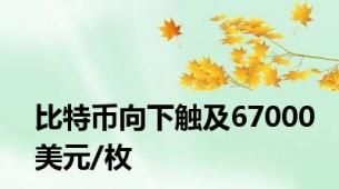 比特币向下触及67000美元/枚