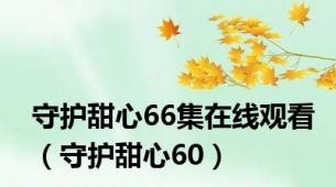 守护甜心66集在线观看（守护甜心60）