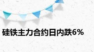 硅铁主力合约日内跌6%