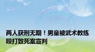 两人获刑无期！男童被武术教练殴打致死案宣判