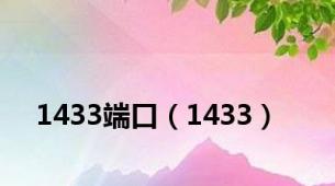 1433端口（1433）