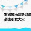 黎巴嫩南部多地遭以军袭击引发大火