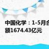 中国化学：1-5月合同金额1674.43亿元