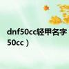 dnf50cc轻甲名字（dnf50cc）