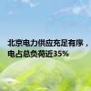 北京电力供应充足有序，降温用电占总负荷近35%