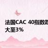 法国CAC 40指数跌幅扩大至3%