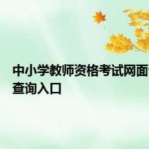 中小学教师资格考试网面试成绩查询入口