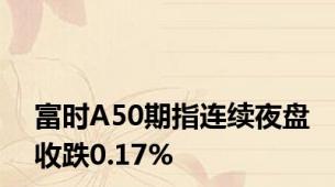 富时A50期指连续夜盘收跌0.17%