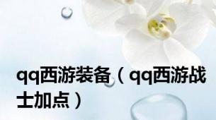 qq西游装备（qq西游战士加点）