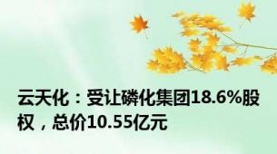 云天化：受让磷化集团18.6%股权，总价10.55亿元