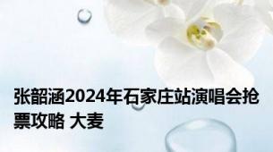 张韶涵2024年石家庄站演唱会抢票攻略 大麦