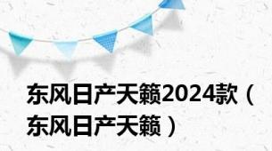 东风日产天籁2024款（东风日产天籁）