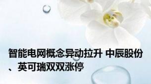 智能电网概念异动拉升 中辰股份、英可瑞双双涨停