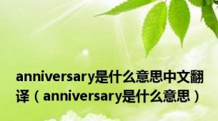 anniversary是什么意思中文翻译（anniversary是什么意思）