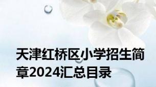 天津红桥区小学招生简章2024汇总目录