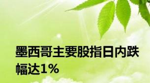 墨西哥主要股指日内跌幅达1%