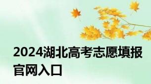 2024湖北高考志愿填报官网入口