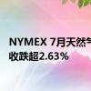 NYMEX 7月天然气期货收跌超2.63%