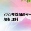 2023年绵阳高考一分一段表 理科