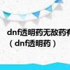 dnf透明药无敌药有哪些（dnf透明药）