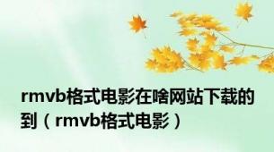 rmvb格式电影在啥网站下载的到（rmvb格式电影）