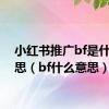 小红书推广bf是什么意思（bf什么意思）