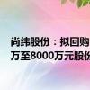 尚纬股份：拟回购5000万至8000万元股份