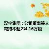 汉宇集团：公司董事等人拟合计减持不超234.16万股