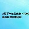 A股下半年怎么走？7000字，七基金经理重磅研判