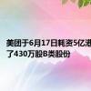 美团于6月17日耗资5亿港币回购了430万股B类股份