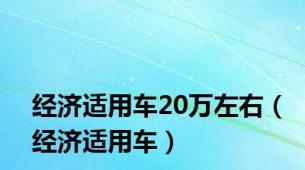 经济适用车20万左右（经济适用车）