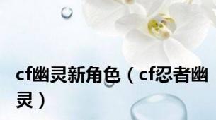 cf幽灵新角色（cf忍者幽灵）