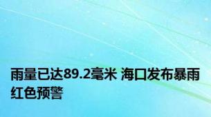 雨量已达89.2毫米 海口发布暴雨红色预警