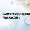 dnf装备净化后还能清除吗（dnf装备怎么净化）