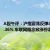 A股午评：沪指震荡反弹半日涨0.36% 车联网概念掀涨停潮