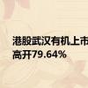 港股武汉有机上市首日高开79.64%