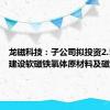 龙磁科技：子公司拟投资2.56亿元建设软磁铁氧体原材料及磁芯项目