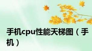 手机cpu性能天梯图（手机）