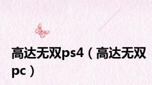 高达无双ps4（高达无双pc）