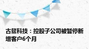 古鳌科技：控股子公司被暂停新增客户6个月