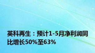 英科再生：预计1-5月净利润同比增长50%至63%