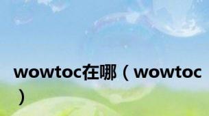 wowtoc在哪（wowtoc）