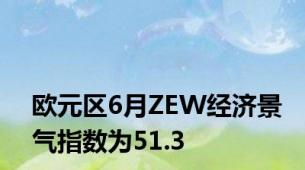 欧元区6月ZEW经济景气指数为51.3